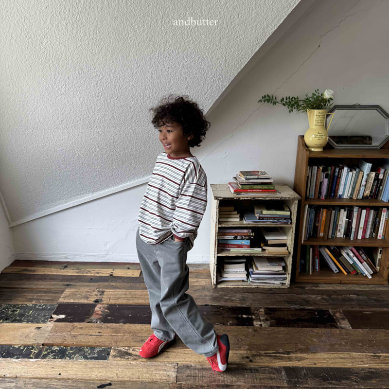Andbutter - Korean Children Fashion - #kidzfashiontrend - Pigment Classic Denim Pants - 8