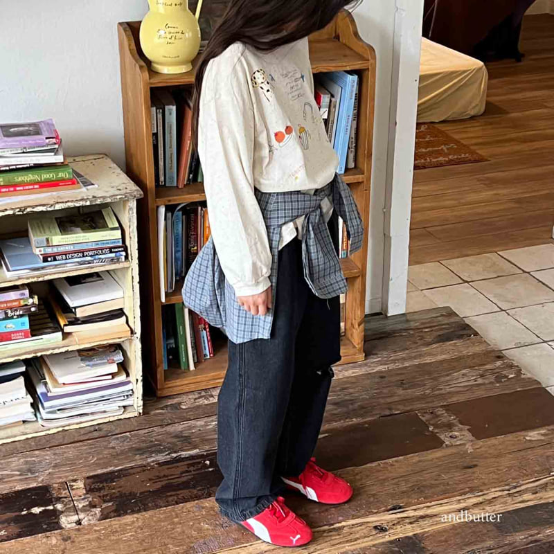Andbutter - Korean Children Fashion - #littlefashionista - Cut-out Denim Pants - 9