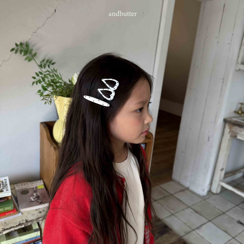 Andbutter - Korean Children Fashion - #littlefashionista - Heart Clip Pin