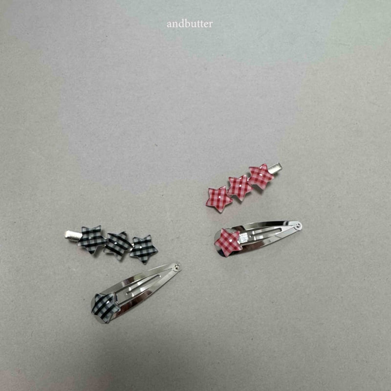 Andbutter - Korean Children Fashion - #littlefashionista - Starry Check Pin