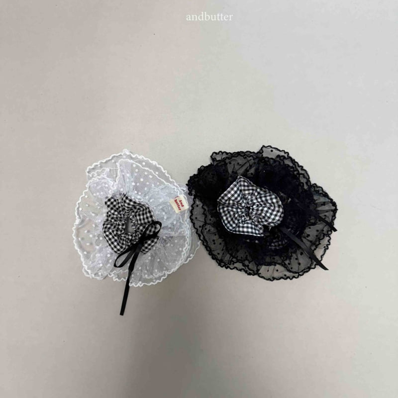 Andbutter - Korean Children Fashion - #magicofchildhood - Ribbon Check Scrunchie - 6