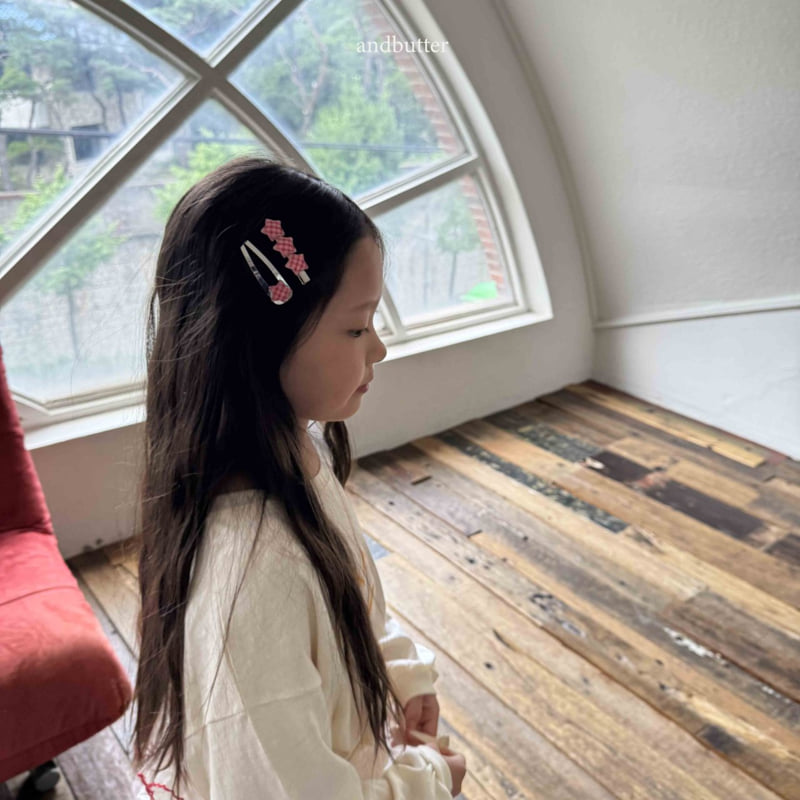 Andbutter - Korean Children Fashion - #magicofchildhood - Starry Check Pin - 2