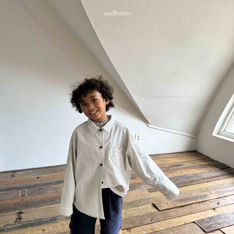 Andbutter - Korean Children Fashion - #minifashionista - Love Line Shirt - 6