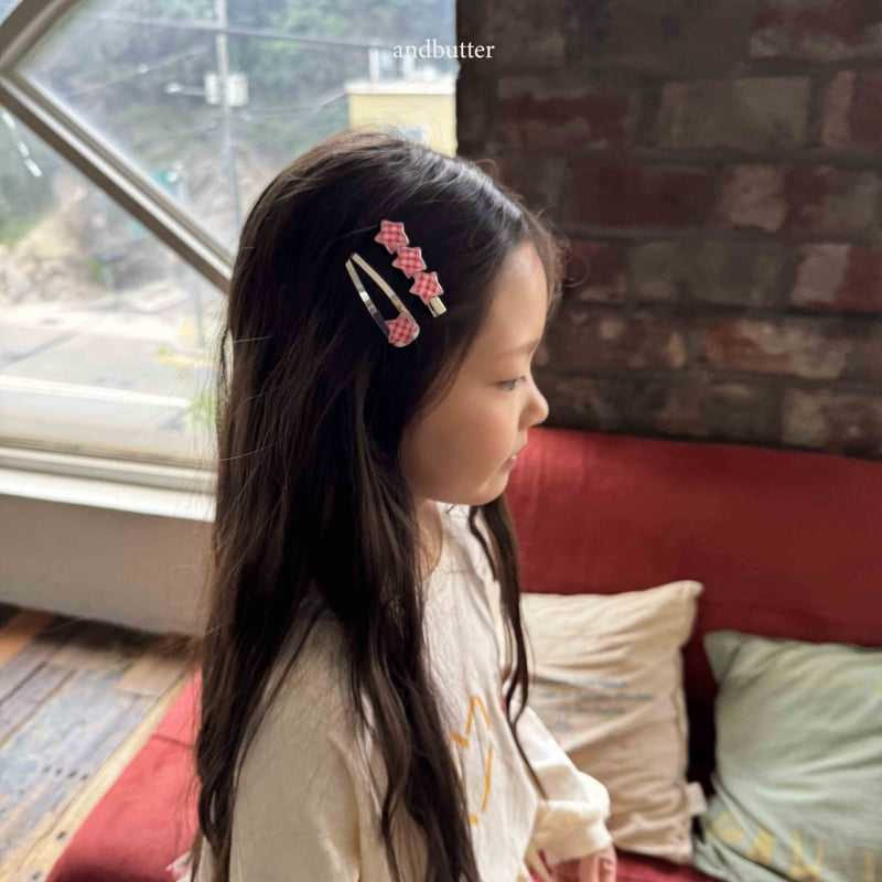 Andbutter - Korean Children Fashion - #minifashionista - Starry Check Pin - 4