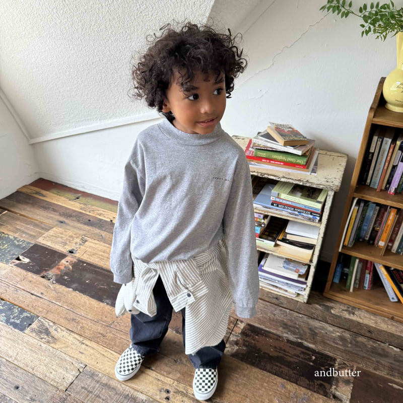 Andbutter - Korean Children Fashion - #toddlerclothing - About Half-neck Tee - 4