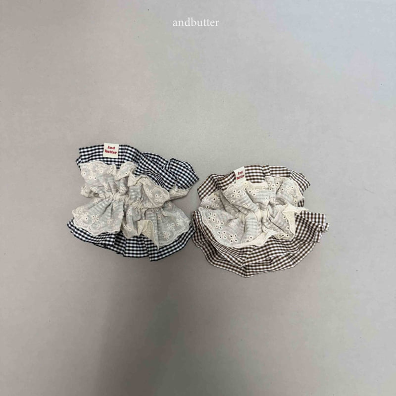 Andbutter - Korean Children Fashion - #stylishchildhood - Check Sand Scrunchie - 2