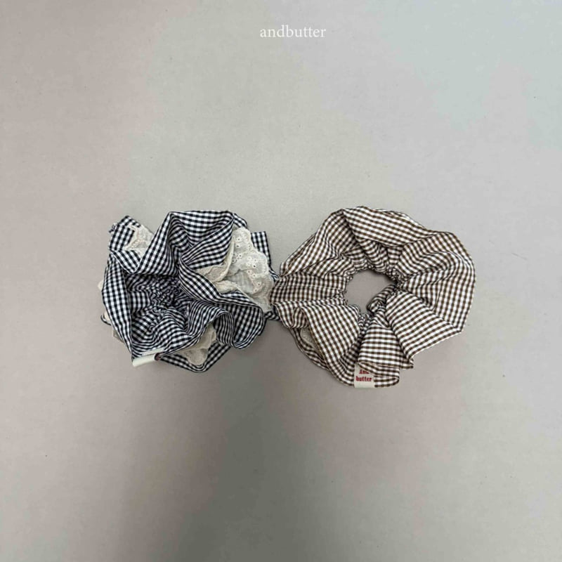 Andbutter - Korean Children Fashion - #toddlerclothing - Check Sand Scrunchie