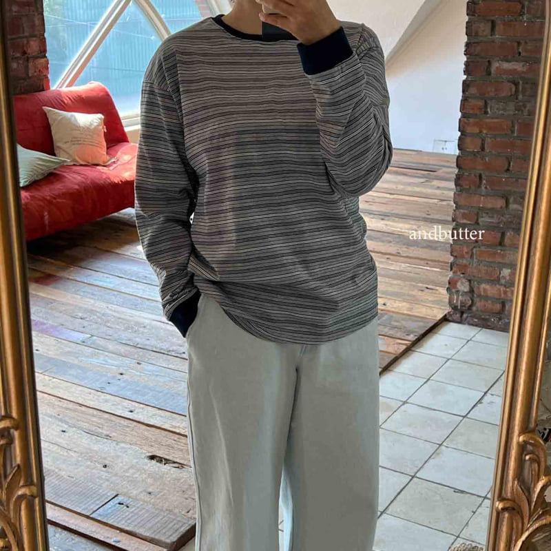 Andbutter - Korean Women Fashion - #thelittlethings - Next Stripe Tee (Mom) - 4