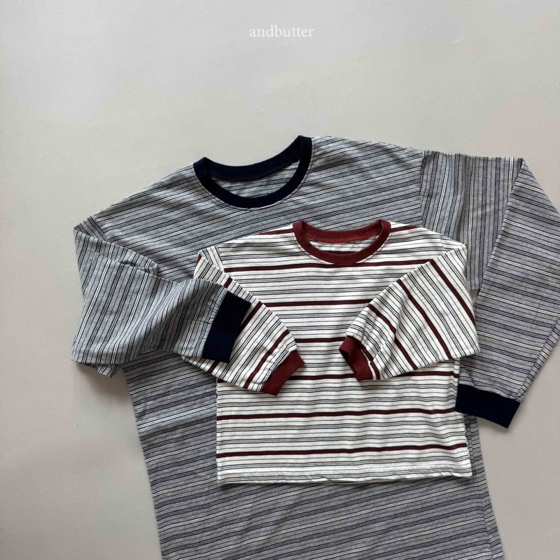 Andbutter - Korean Women Fashion - #thatsdarling - Next Stripe Tee (Mom) - 2