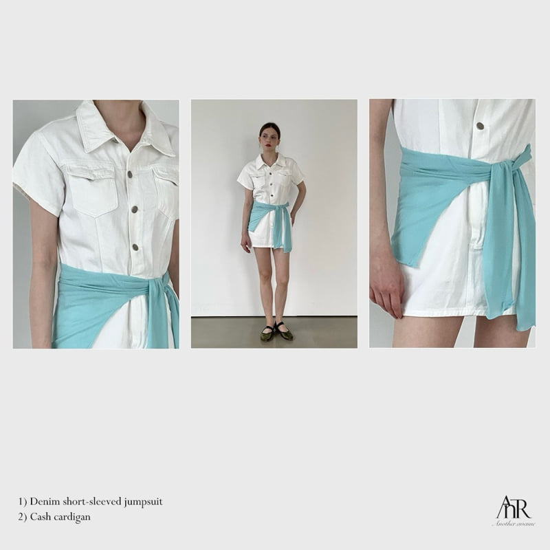Another Avenue - Korean Women Fashion - #momslook - Short Sleeve Denim Jumpsuit - 9