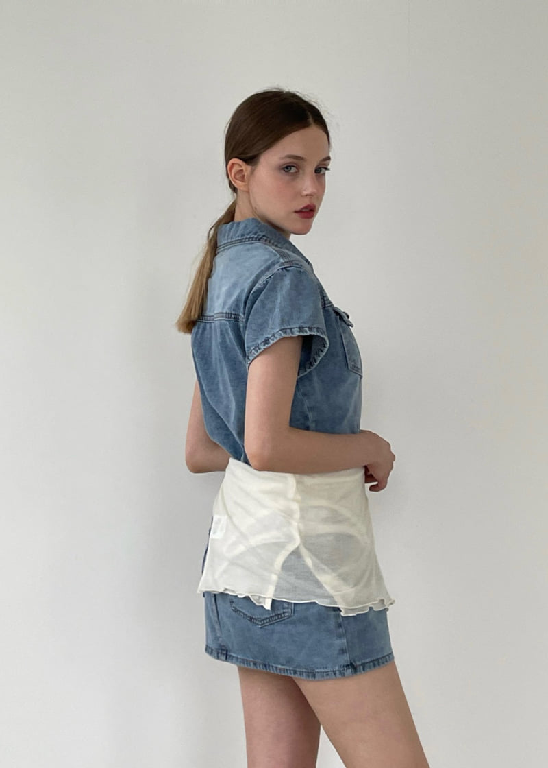 Another Avenue - Korean Women Fashion - #shopsmall - Short Sleeve Denim Jumpsuit - 6