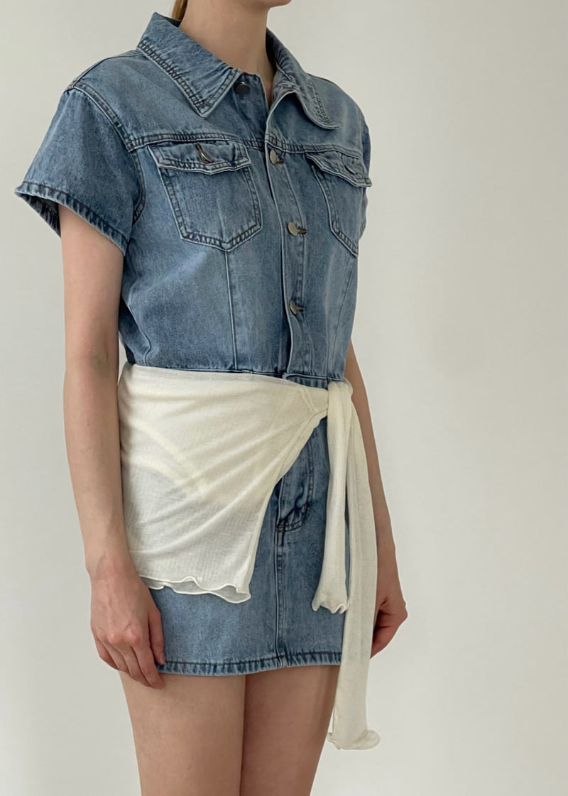 Another Avenue - Korean Women Fashion - #thatsdarling - Short Sleeve Denim Jumpsuit - 7