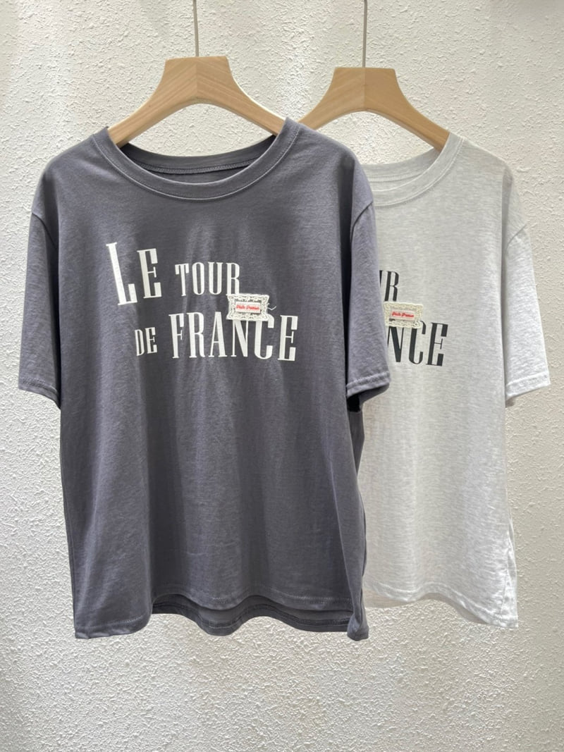 Another Plan - Korean Women Fashion - #momslook - France Label Tee - 12