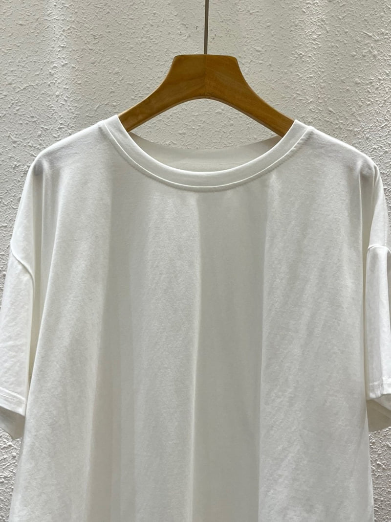 Another Plan - Korean Women Fashion - #momslook - 866 Hem String Round Tee - 2