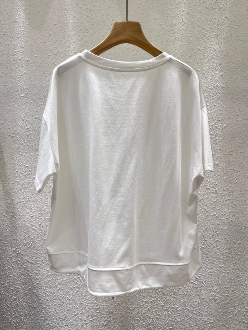 Another Plan - Korean Women Fashion - #womensfashion - 866 Hem String Round Tee - 4