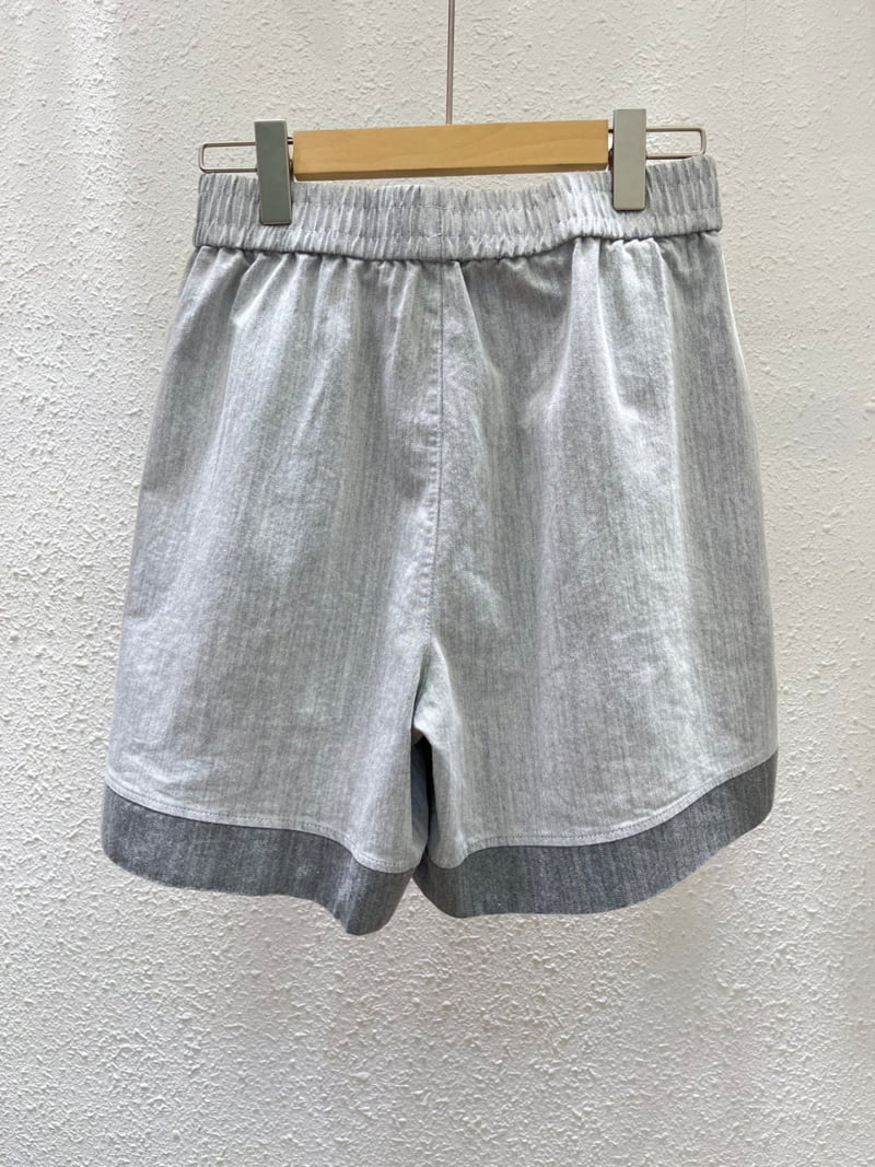 Another Plan - Korean Women Fashion - #momslook - 8901 Hem Denim Shorts - 3