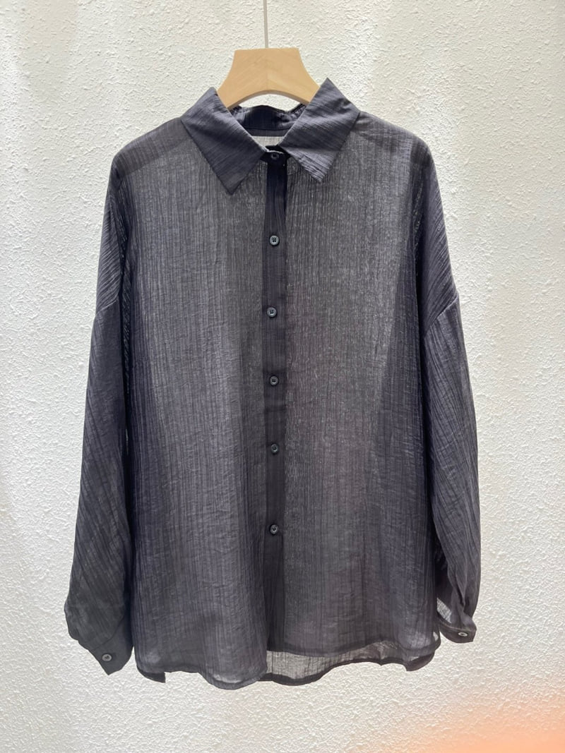 Another Plan - Korean Women Fashion - #shopsmall - H0831 See-through Shirt