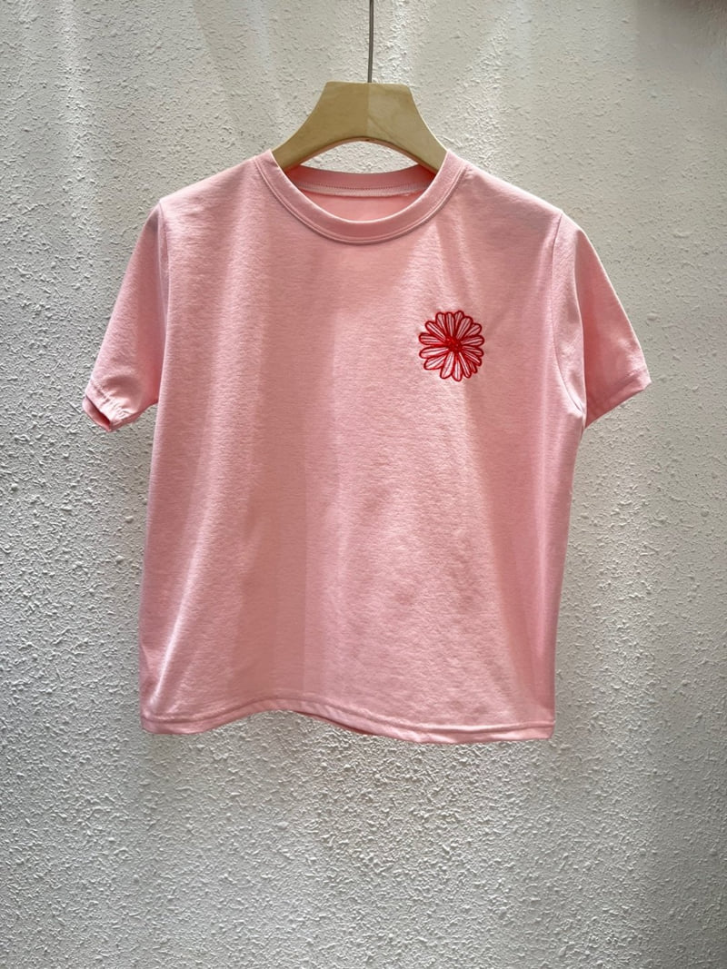 Another Plan - Korean Women Fashion - #thelittlethings - Flower Embroidery Tee - 6