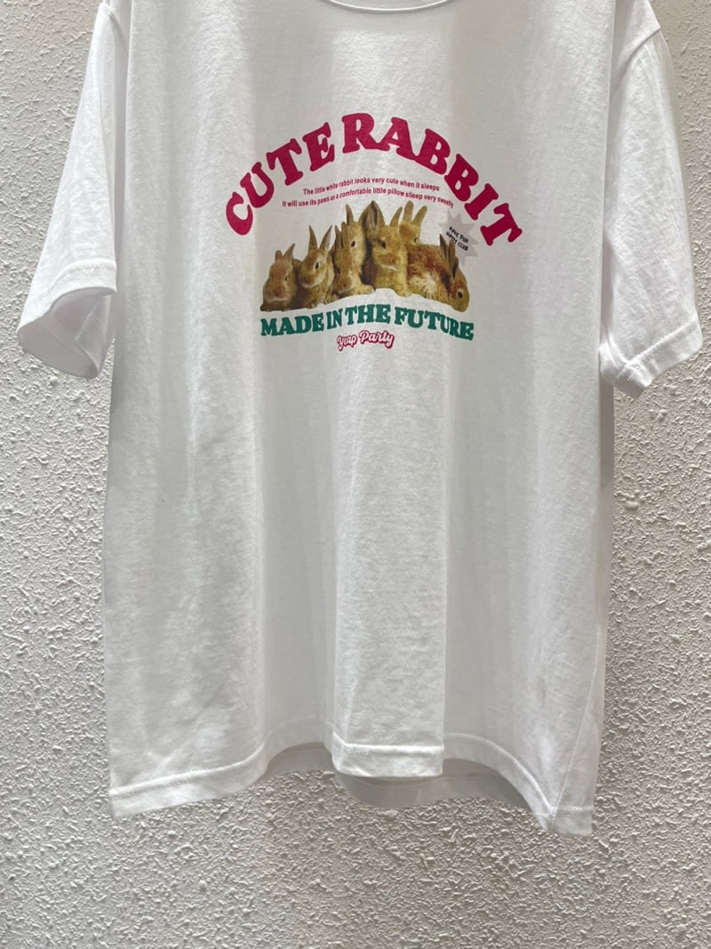 Another Plan - Korean Women Fashion - #thelittlethings - Cute Rabbit Pig Tee - 9