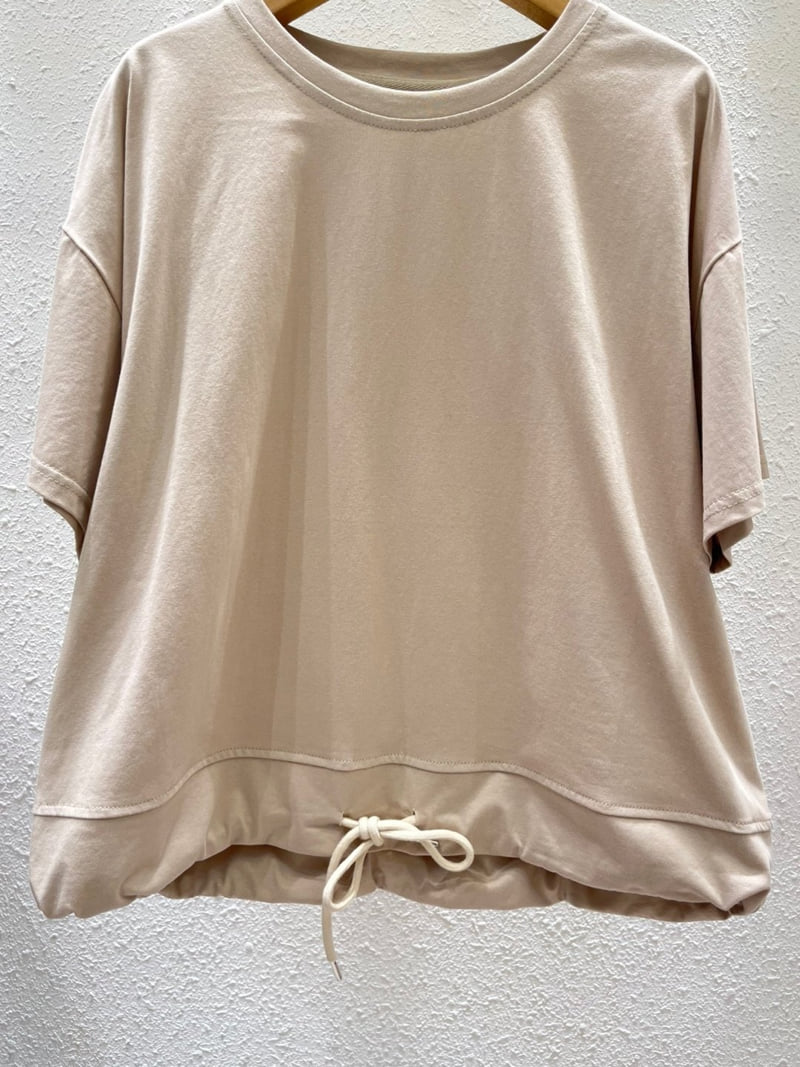 Another Plan - Korean Women Fashion - #womensfashion - 866 Hem String Round Tee - 7