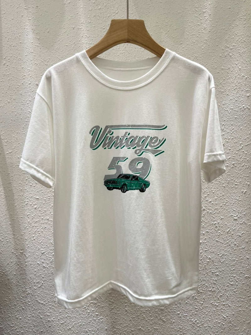 Another Plan - Korean Women Fashion - #womensfashion - Vintage Car Tee
