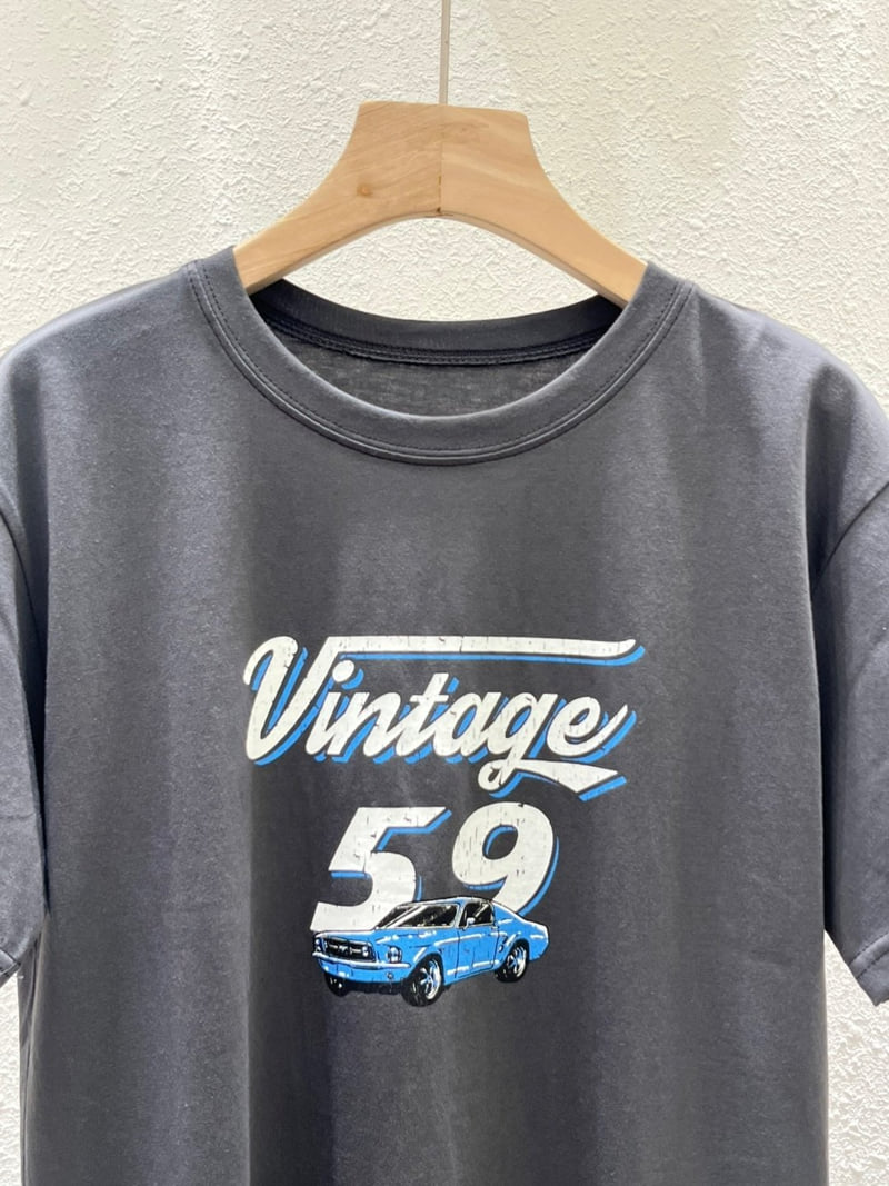 Another Plan - Korean Women Fashion - #womensfashion - Vintage Car Tee - 7