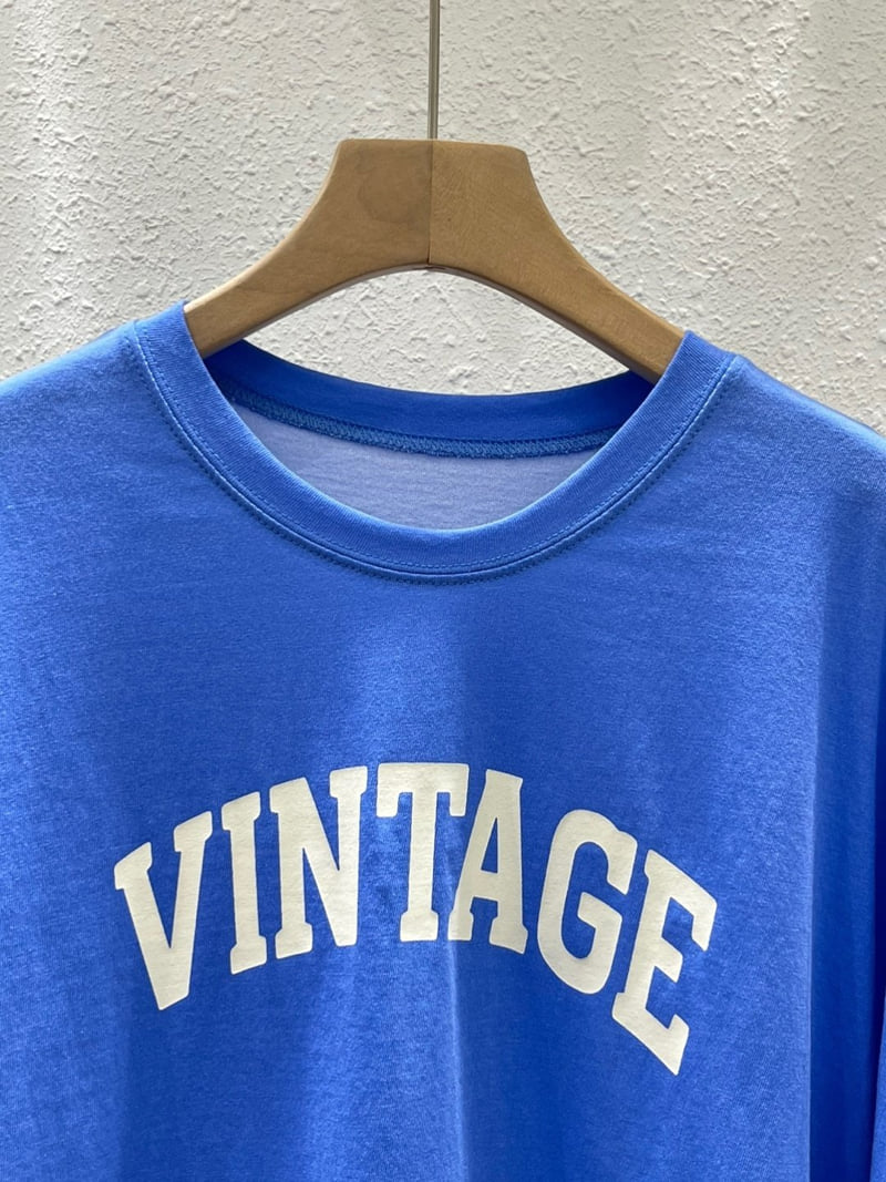 Another Plan - Korean Women Fashion - #womensfashion - Roll-up Vintage Pig Tee - 10