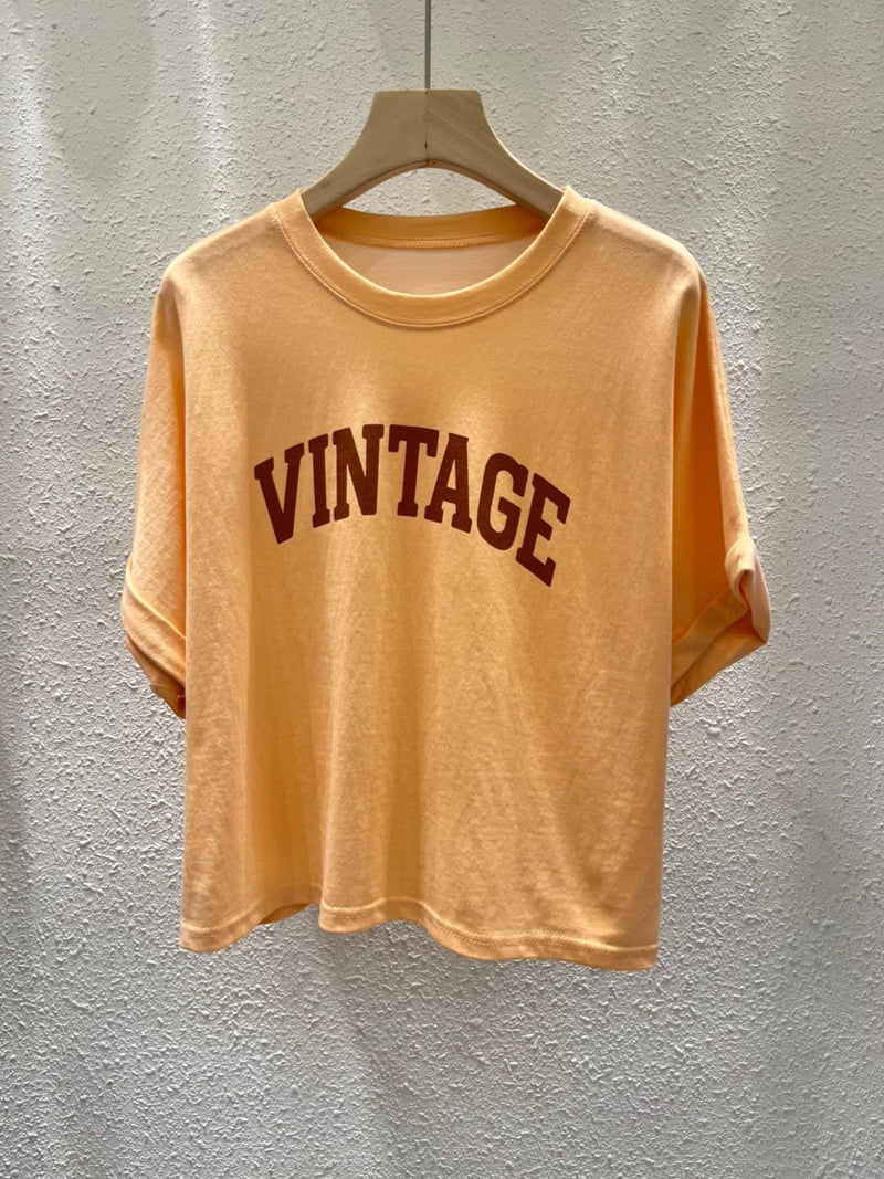 Another Plan - Korean Women Fashion - #womensfashion - Roll-up Vintage Pig Tee - 6