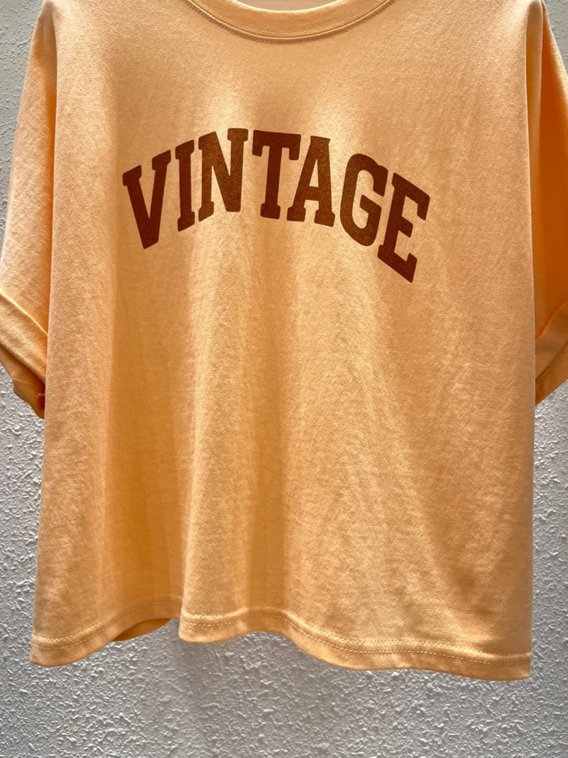 Another Plan - Korean Women Fashion - #womensfashion - Roll-up Vintage Pig Tee - 8