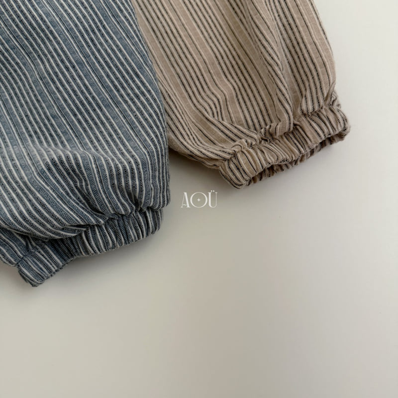 Aou Studio - Korean Baby Fashion - #babyclothing - Volume Stripe Jogger Pants - 11