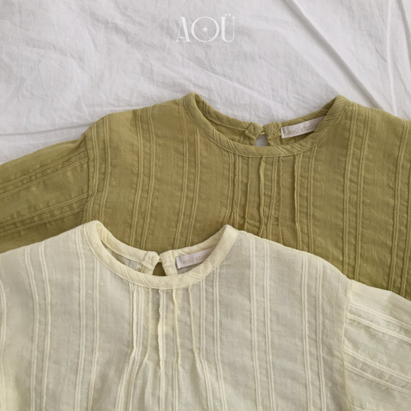 Aou Studio - Korean Baby Fashion - #babyootd - Ray Pintuck Blouse - 6