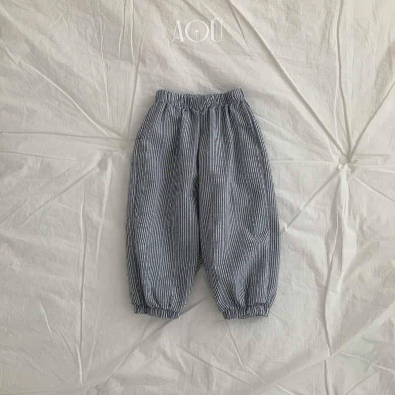Aou Studio - Korean Baby Fashion - #babyoutfit - Volume Stripe Jogger Pants - 3