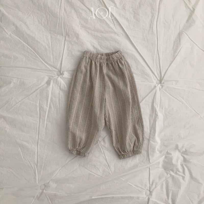 Aou Studio - Korean Baby Fashion - #babyoutfit - Volume Stripe Jogger Pants - 4