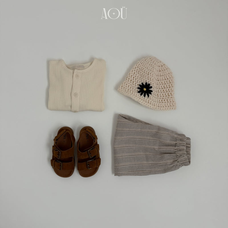 Aou Studio - Korean Baby Fashion - #onlinebabyboutique - Volume Stripe Jogger Pants - 6