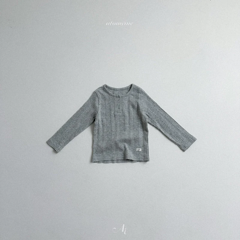 Atomeme - Korean Baby Fashion - #babyboutique - Creme Ribbed Tee - 5
