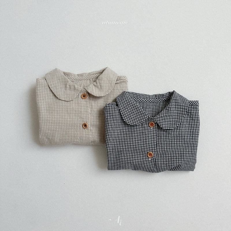 Atomeme - Korean Baby Fashion - #babyclothing - Ini Check Blouse - 3