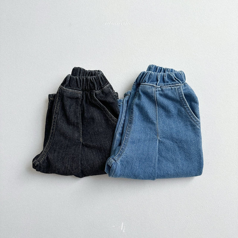 Atomeme - Korean Baby Fashion - #babyfashion - Jump Dart Denim Pants - 4