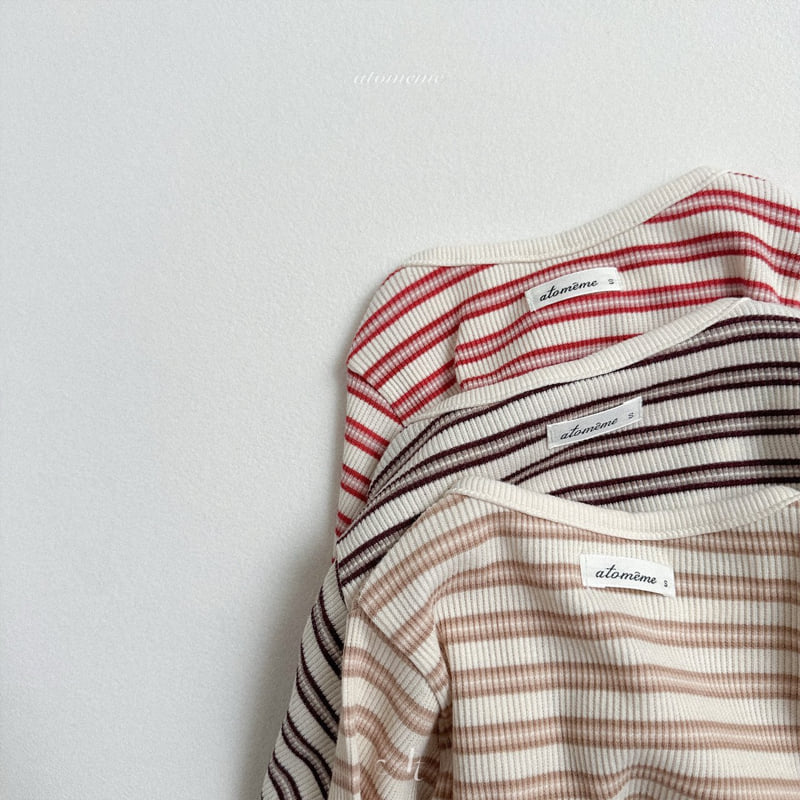 Atomeme - Korean Baby Fashion - #babygirlfashion - Betty Stripe Tee - 4