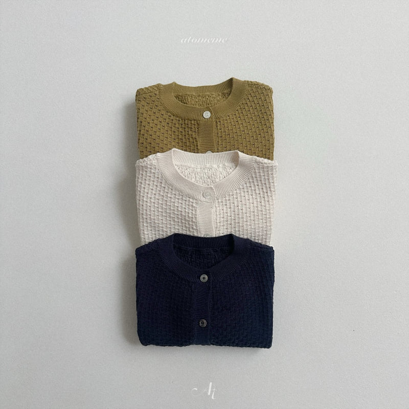 Atomeme - Korean Baby Fashion - #babyootd - Chestnut Knit Cardigan
