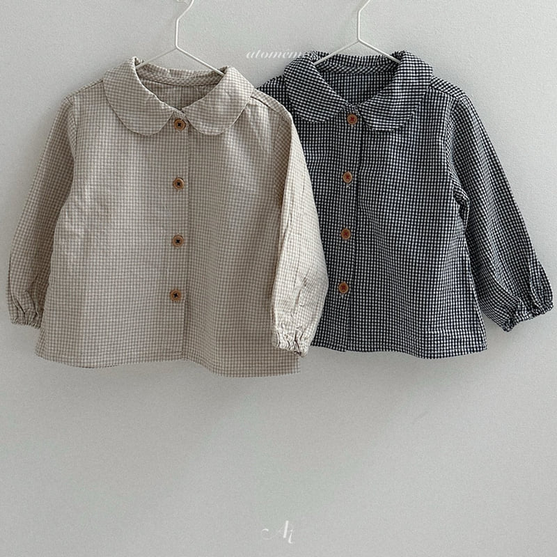 Atomeme - Korean Baby Fashion - #babyoutfit - Ini Check Blouse - 10