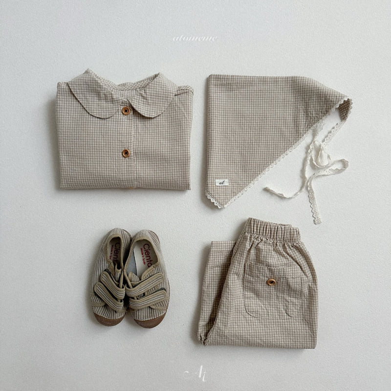 Atomeme - Korean Baby Fashion - #babyoutfit - Ini Check Bandana - 11