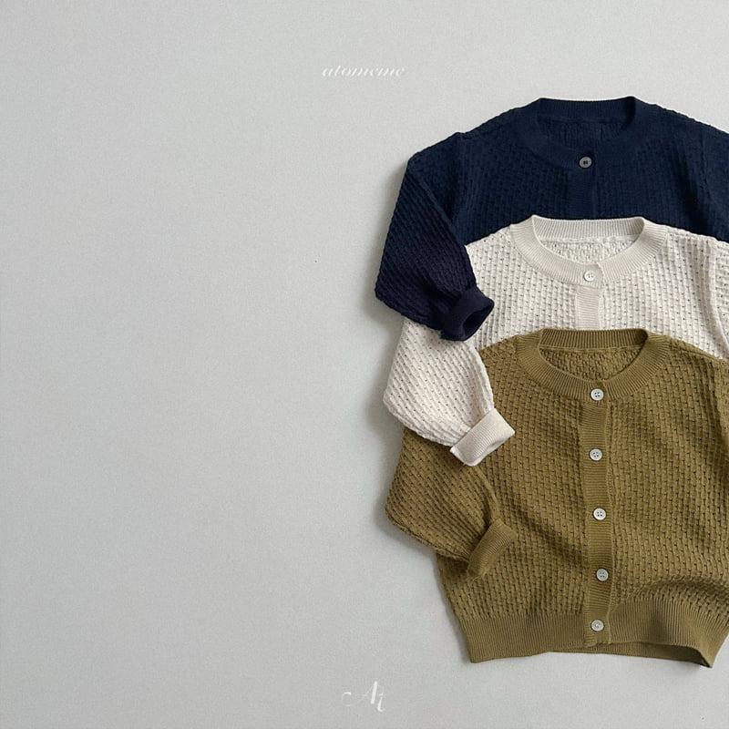 Atomeme - Korean Baby Fashion - #babyoutfit - Chestnut Knit Cardigan - 4