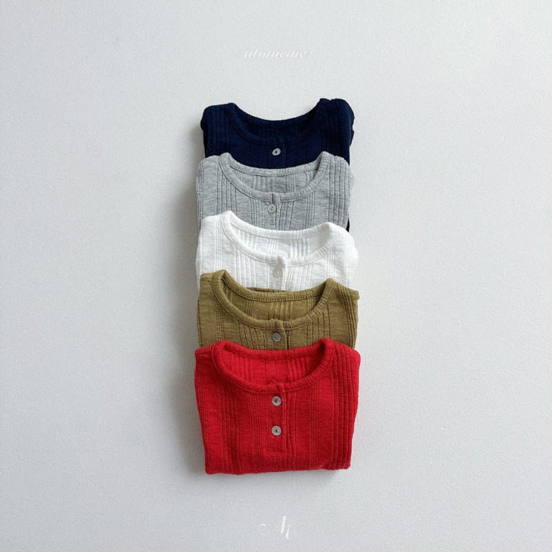 Atomeme - Korean Baby Fashion - #onlinebabyboutique - Creme Ribbed Tee - 3