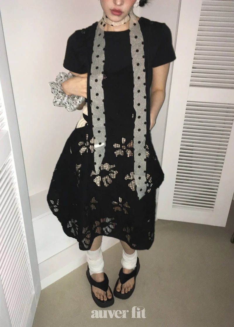 Auver_Fit - Korean Women Fashion - #momslook - Embroidered One-piece - 5