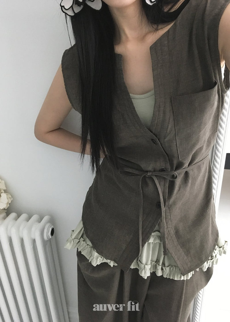 Auver_Fit - Korean Women Fashion - #momslook - Country Linen Vest - 10