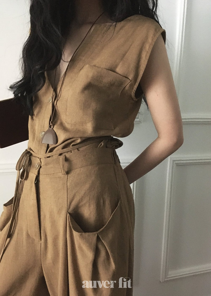 Auver_Fit - Korean Women Fashion - #momslook - Country Linen Vest - 2