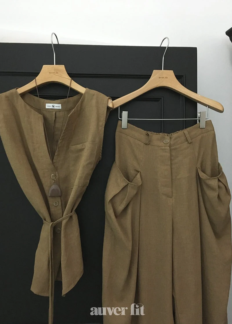 Auver_Fit - Korean Women Fashion - #momslook - Country Linen Vest - 6