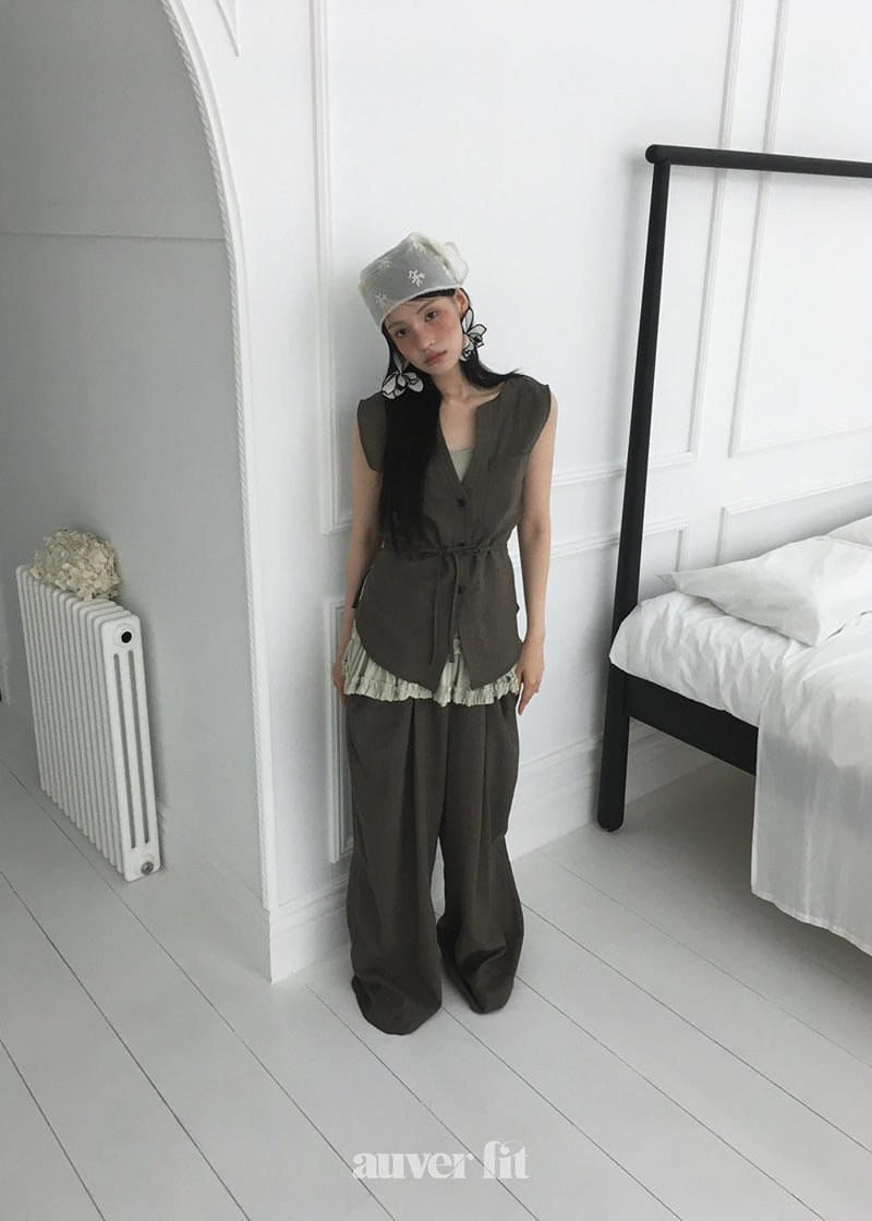 Auver_Fit - Korean Women Fashion - #momslook - Country Linen Vest - 8
