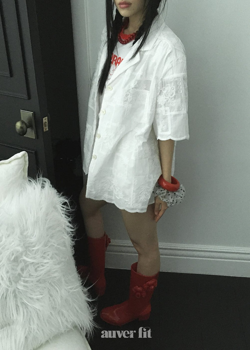 Auver_Fit - Korean Women Fashion - #momslook - Berry Embroidery Set - 3