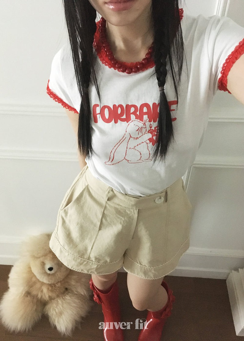 Auver_Fit - Korean Women Fashion - #momslook - Rabbit Lace Tee - 2